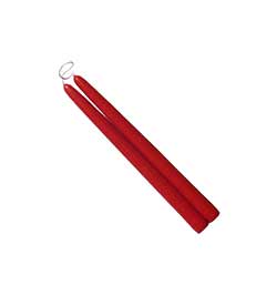 4.5 inch Sweetheart Red Mole Hollow Tiny Taper Candles (Set of 2)