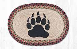 Earth Rugs Bear Paw Braided Placemat - Oval