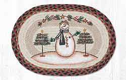 Moon & Star Snowman Braided Placemat - Oval
