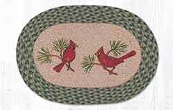 Cardinals Braided Placemat - Oval