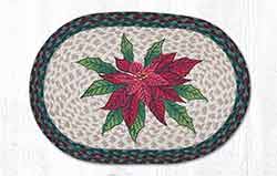 Poinsettia Braided Placemat - Oval