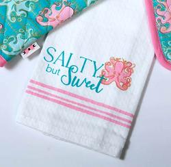 Simply Whimsical Salty But Sweet Octopus Dishtowel