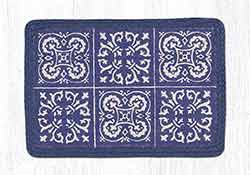 Blue Tile Oblong Printed Placemat