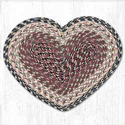 Burgundy, Gray, and Cream Heart Placemat