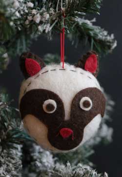 Raccoon Felt Ornament