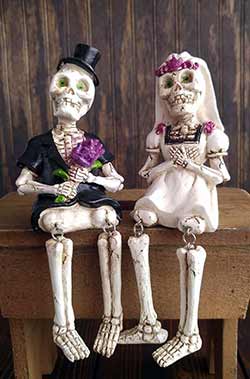 Day of the Dead Figurines Wedding Couple (Set of 2)
