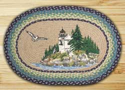 Earth Rugs Bass Harbor Oval Patch Braided Rug
