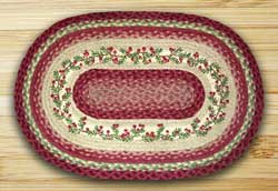 Cranberries Oval Patch Braided Rug