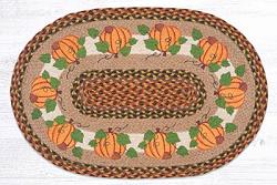 Pumpkin & Acorns 20 x 30 inch Braided Rug