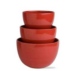 Sonoma Red Mixing Bowls (Set of 3)