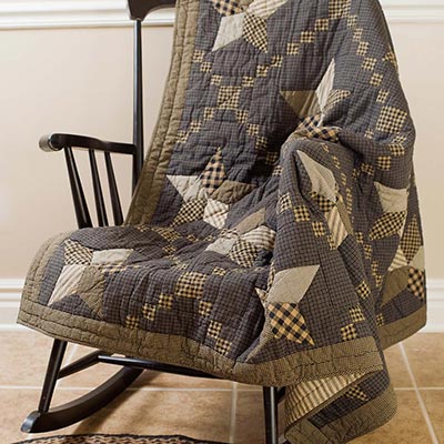 Farmhouse Star Quilted Throw