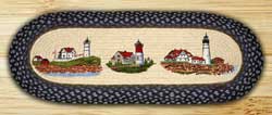 Three Lighthouses Table Runner - 36 inch