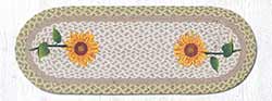Tall Sunflowers Braided 36 inch Table Runner