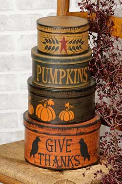 Primitive Fall Stacking Boxes (Set of 4)