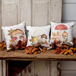 Fall Forage Mushrooms Mini Pillow
