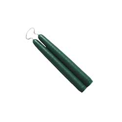 6 inch Emerald Green Mole Hollow Taper Candles (Set of 2)