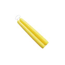 6 inch Sun Yellow Mole Hollow Taper Candles (Set of 2)