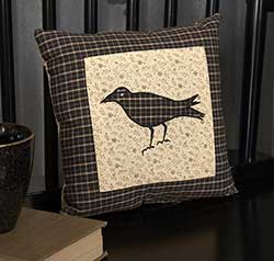 Kettle Grove Crow Pillow - Small