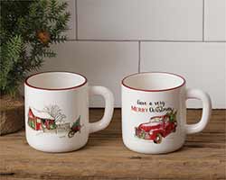 Farmhouse Christmas Mugs (Set of 2)