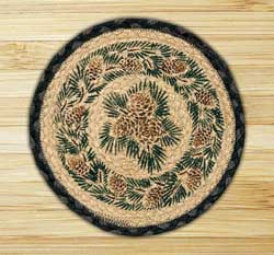 Pinecone Braided Tablemat - Round (10 inch)