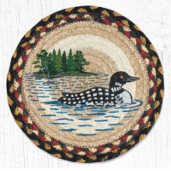 Loon Patch Braided Tablemat - Round (10 inch)