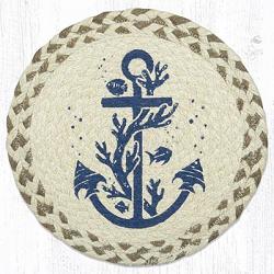 Earth Rugs Anchor Braided Tablemat - Round (10 inch)