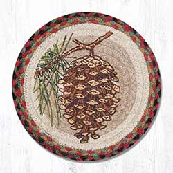 Pinecone Braided Tablemat - Round (10 inch)