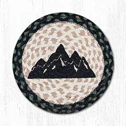 Mountain Silhouette Braided Tablemat - Round (10 inch)