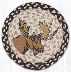 Earth Rugs Moose Braided Tablemat - Round (10 inch)