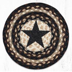 Black Star Braided Tablemat - Round (10 inch)