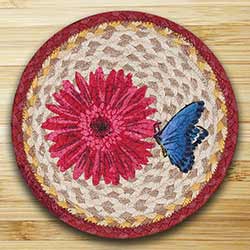 Blossom and Butterfly Braided Tablemat - Round (10 inch)