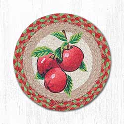 Apples Braided Tablemat - Round (10 inch)