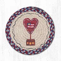 American Heart Braided Tablemat - Round (10 inch)
