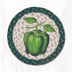 Bell Pepper Braided Tablemat - Round (10 inch)