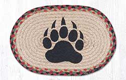 Earth Rugs Bear Paw Braided Tablemat - Oval (10 x 15 inch)