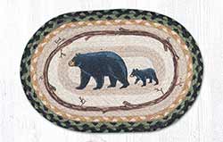 Mama & Baby Bear Braided Tablemat - Oval (10 x 15 inch)