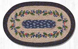 Blueberry Vine Hand Braided Tablemat - Oval (10 x 15 inch)