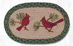 Cardinal Hand Braided Tablemat - Oval (10 x 15 inch)
