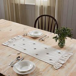 Embroidered Bee 36 inch Table Runner