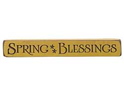 Spring Blessings Wood Shelf Sitter