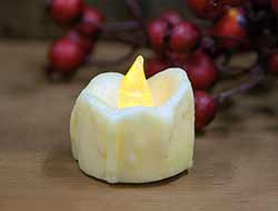 Ivory Flickering Timer Tealight Candle