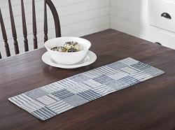 VHC Brands Sawyer Mill Blue Patchwork 24 inch Table Runner