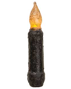 The Hearthside Collection Black 4 inch Timer Taper Candle