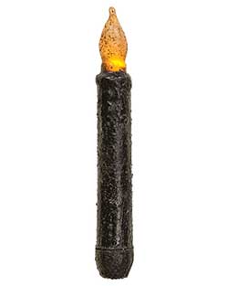 The Hearthside Collection Black 6 inch Timer Taper Candle