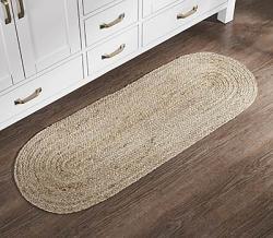 VHC Brands Natural Jute 17 x 48 inch Braided Rug with Pad