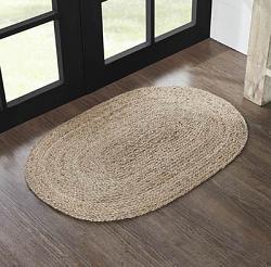 VHC Brands Natural Jute 24 x 36 inch Braided Rug