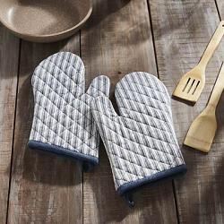 VHC Brands Sawyer Mill Blue Oven Mitts (Set of 2)