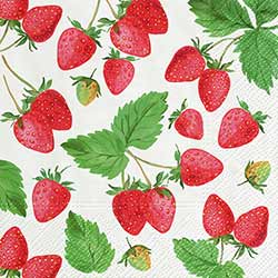 Fresh Strawberries Paper Luncheon Napkins