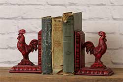 Rooster Book Ends (Set of 2)
