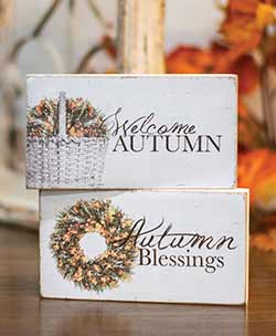 Welcome Autumn Shelf Sitters (Set of 2)